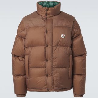 wholesale designer Moncler Verone reversible down jacket in brown