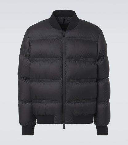 wholesale designer Moncler Vioz quilted down bomber jacket in black