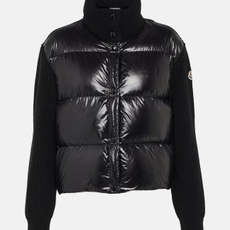 wholesale luxury Moncler Down-paneled jacket in black