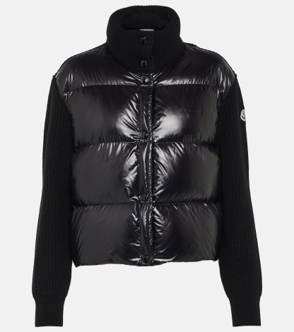 wholesale luxury Moncler Down-paneled jacket in black